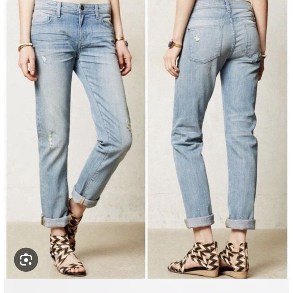 Anthropologie Pilcro Slim Boyfriend Mid Rise Straight Leg Jeans Size 31